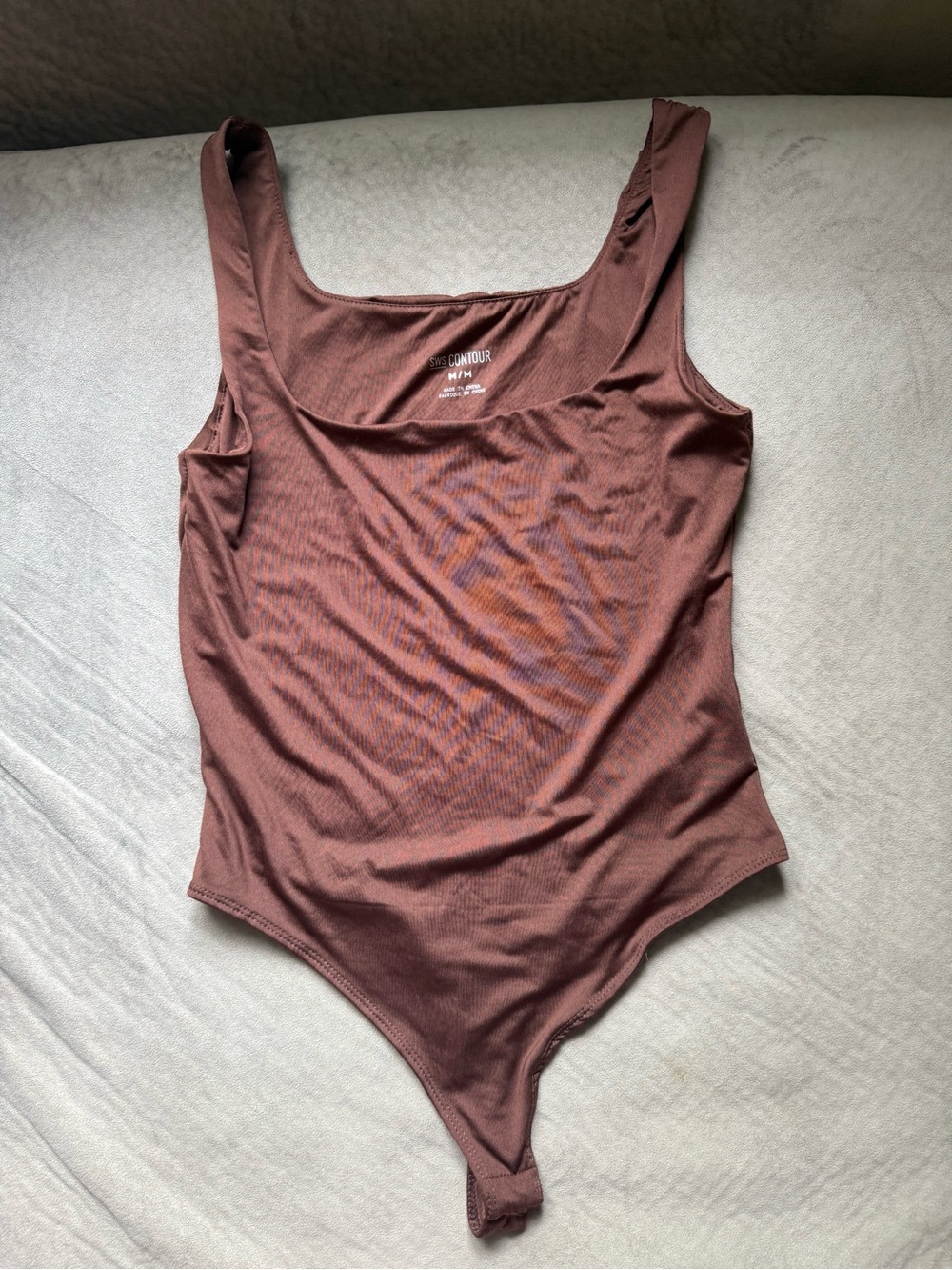Sws Contour Scoop Neck Bodysuit - Brown